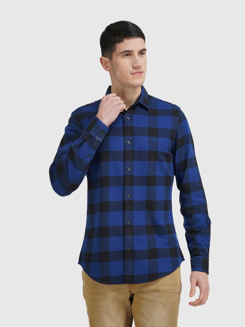 Full Sleeve Herringbone Gingham Shirt image number null