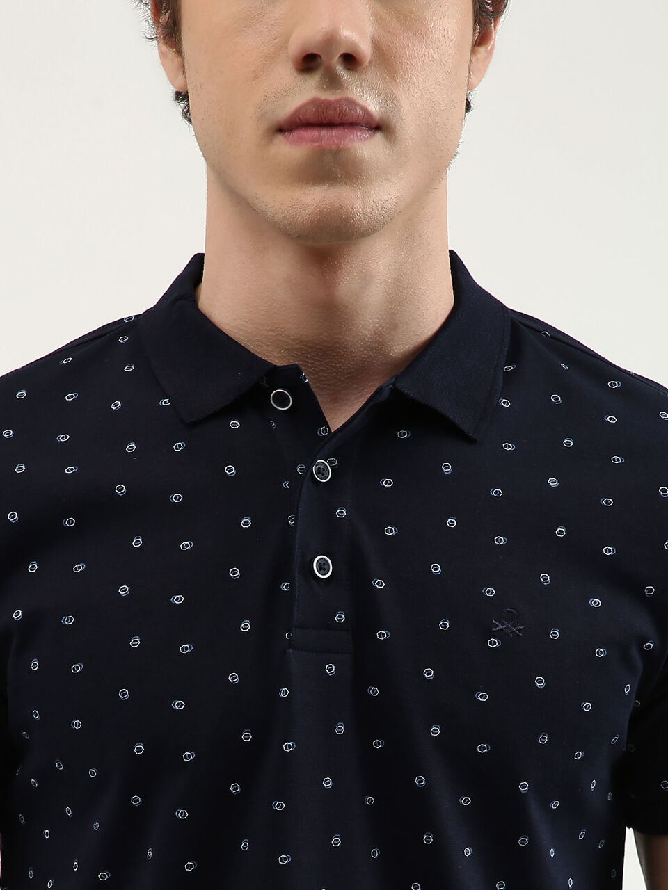 Ditsy AOP Pique Polo image number null