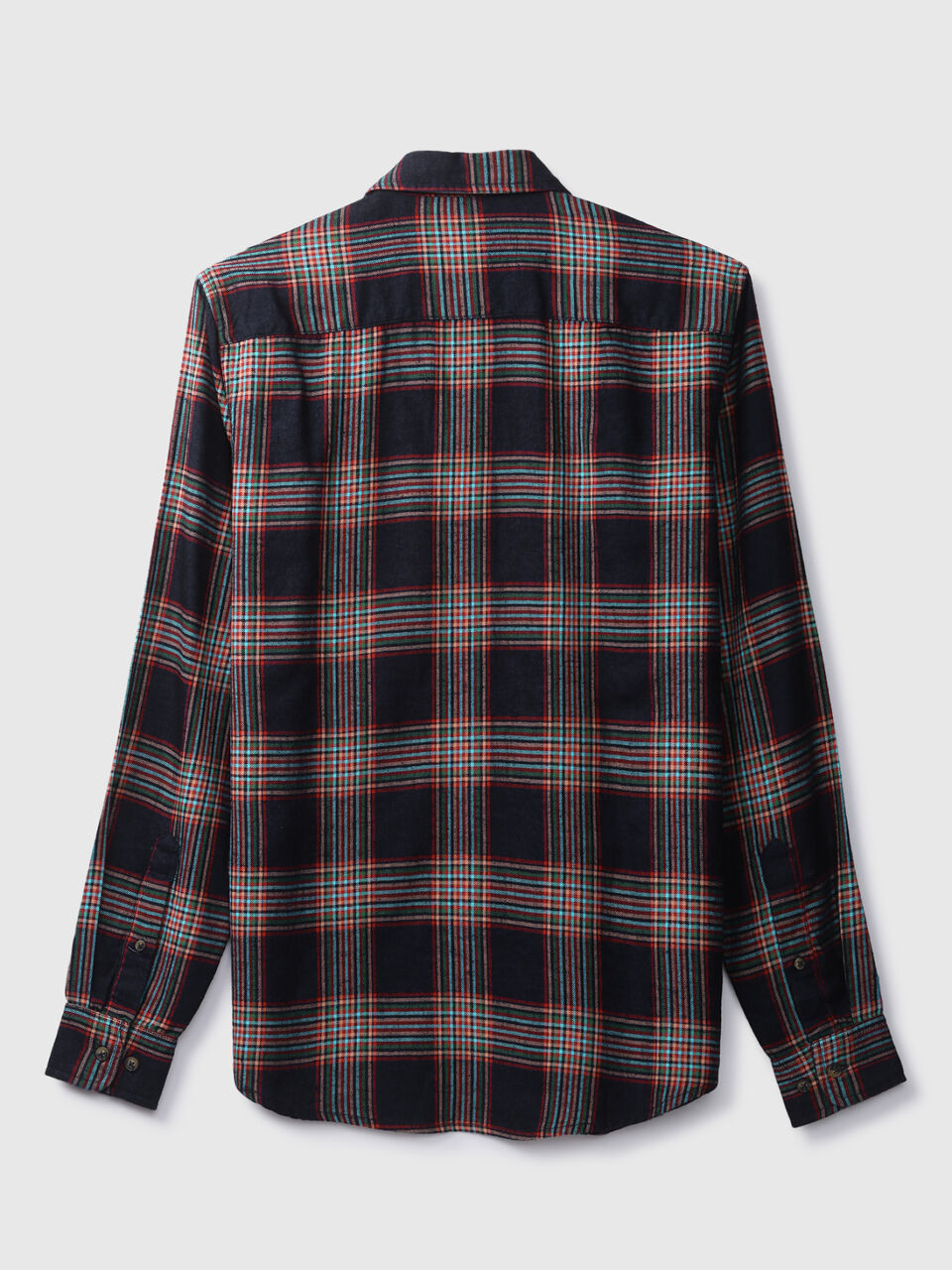 F/S LYOCEL INDIGO CHECK SHIRT image number 2