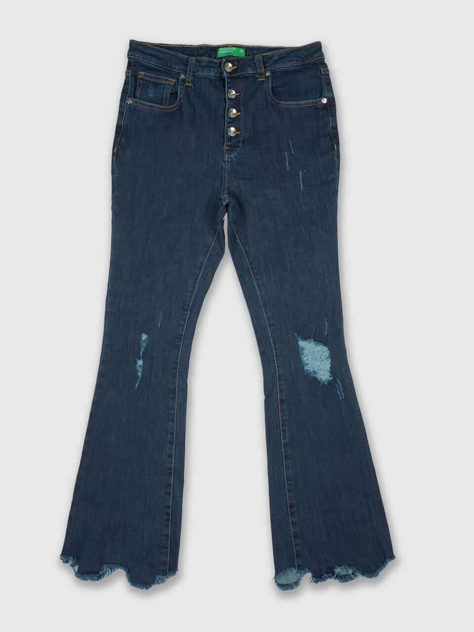 Bootcut With Damaging  And Fraying image number null