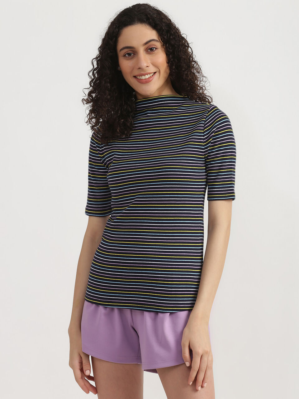 3/4Th Slv Multicolor Y/D Top image number null