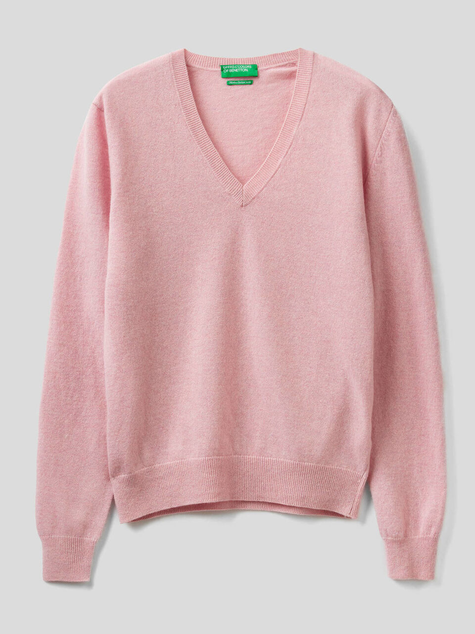 V-neck sweater in pure virgin wool image number 1