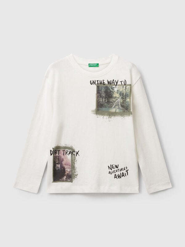 T-shirt with print on front and back Junior Boy