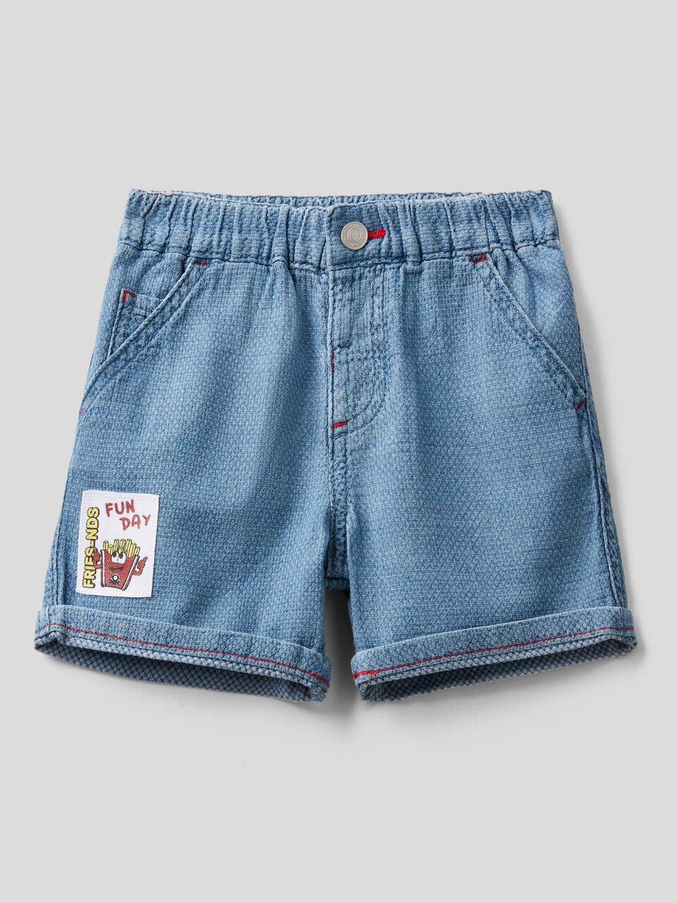 Lightweight denim bermudas image number 1