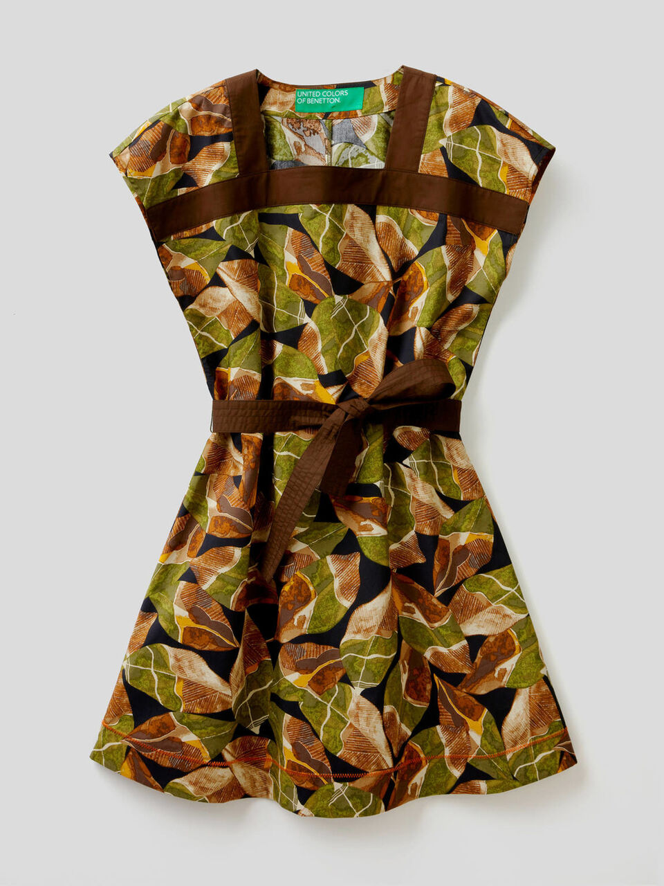 Printed dress in 100% cotton image number 1