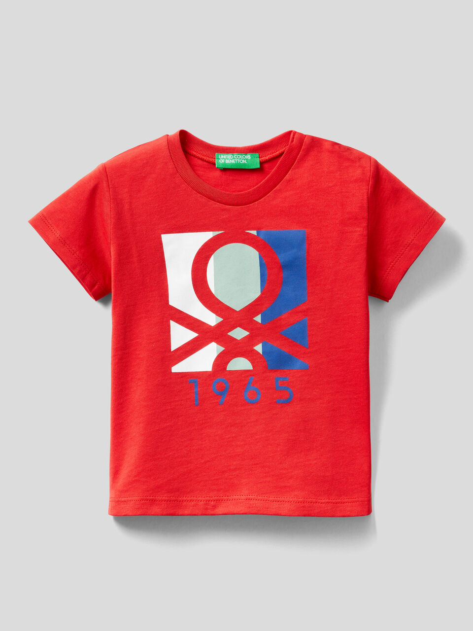 T-shirt with logo print in organic cotton image number 1