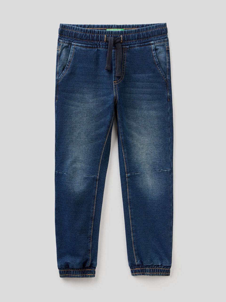 Stretch denim look sweatpants image number 1
