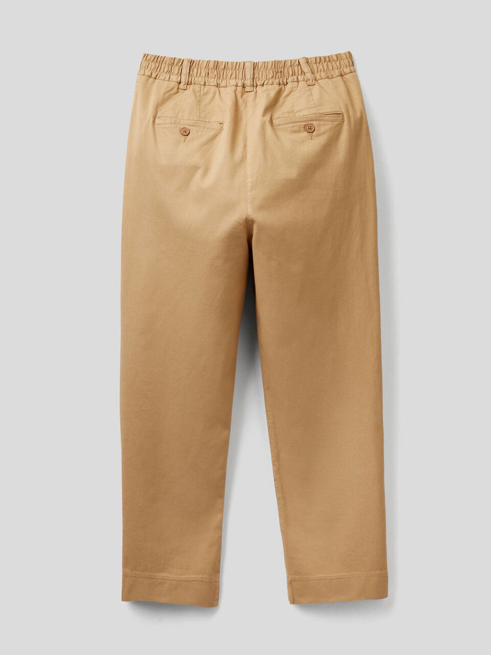 Stretch cotton solid color trousers image number 2