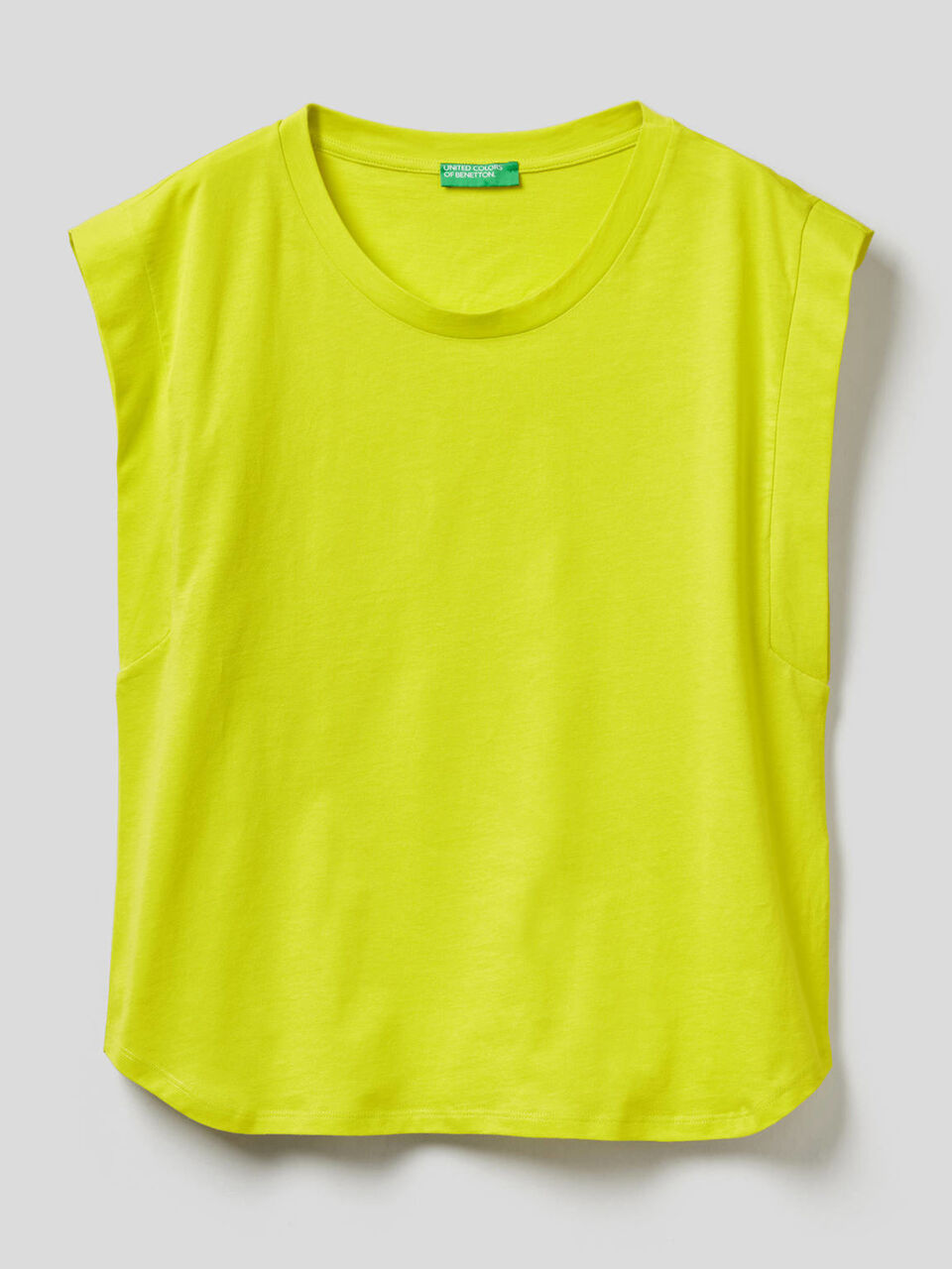 Cotton t-shirt with cap sleeves image number null