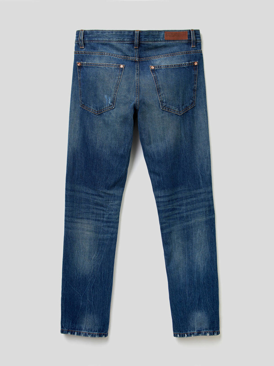 Straight leg 100% cotton jeans Men image number 2