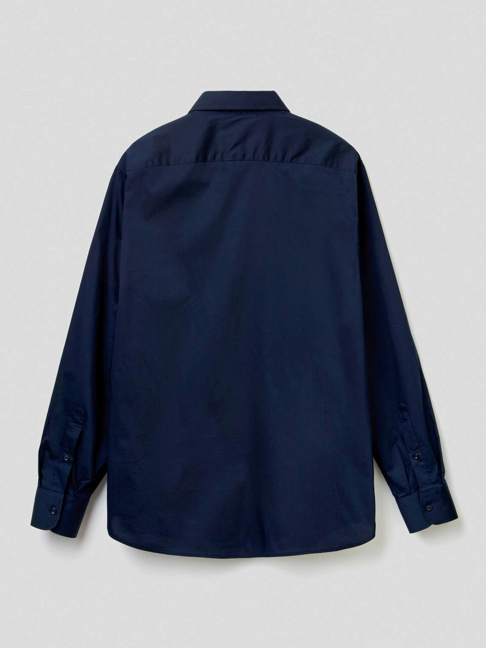Solid color slim fit shirt Men image number 2
