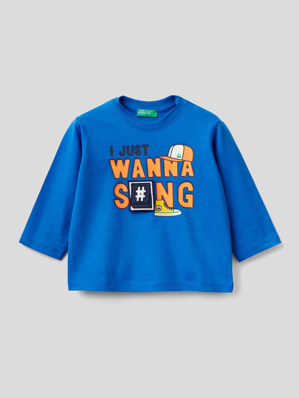 Organic cotton t-shirt with applique image number 1