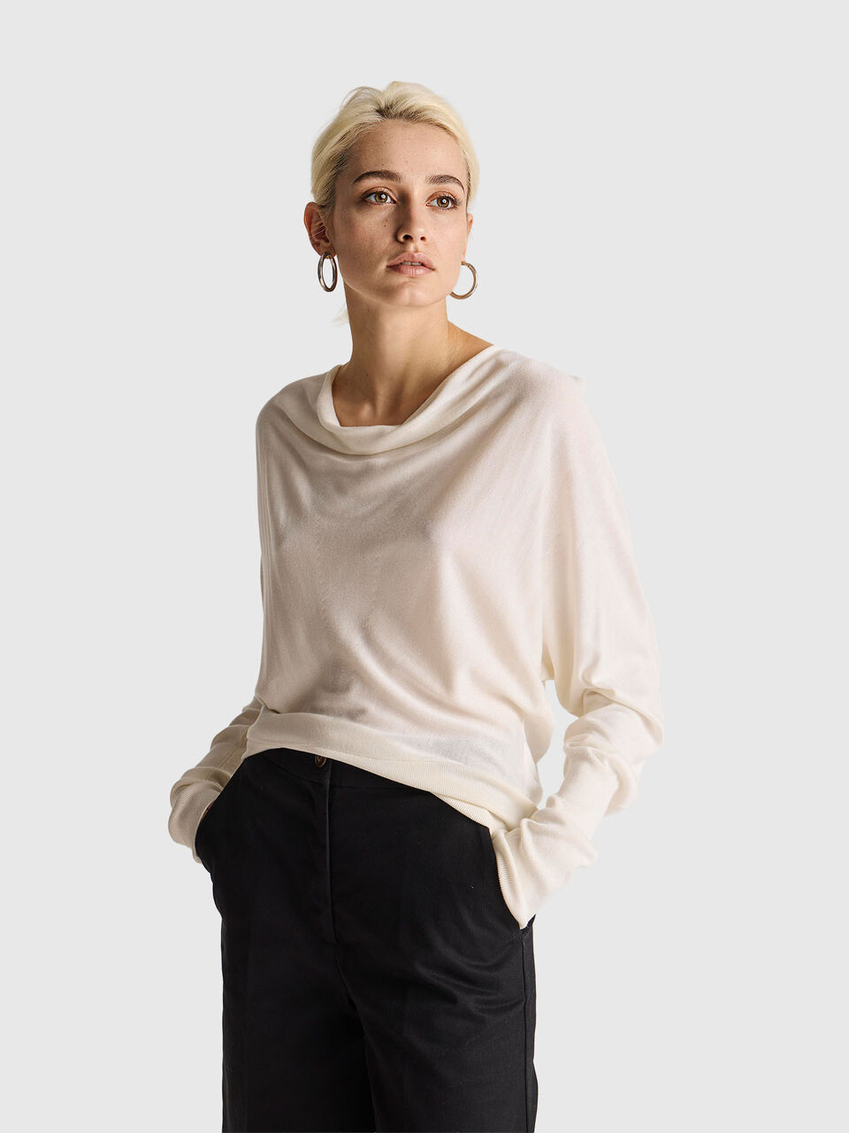 BOAT-NECK SWEAT.L/S Women image number null