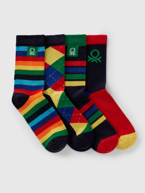 Four pairs of patterned socks Junior Boy