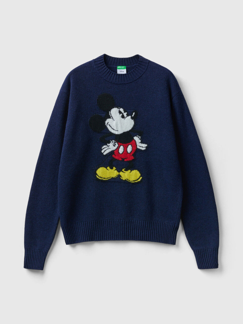 Mickey Mouse sweater in wool blend Dark Blue Benetton
