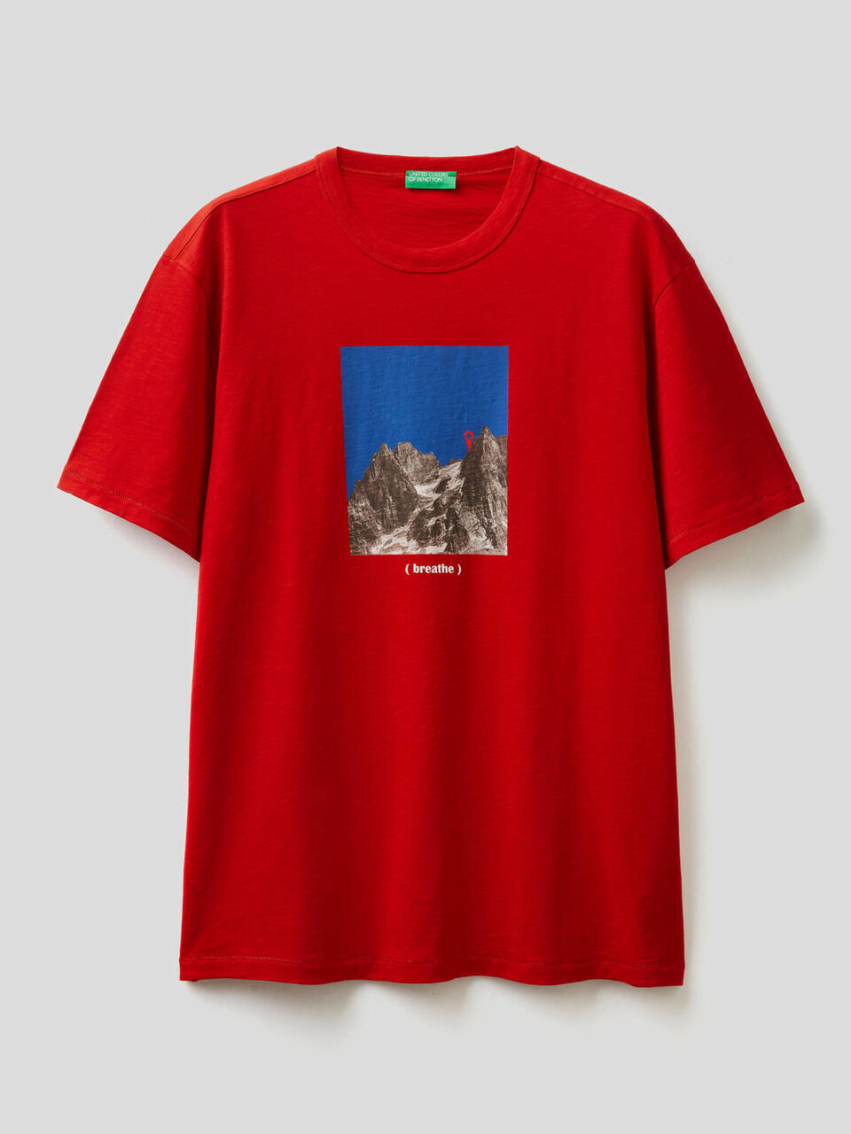 T-shirt with print in 100% organic cotton image number 1