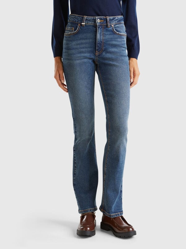 Bootcut jeans in recycled cotton blend Women