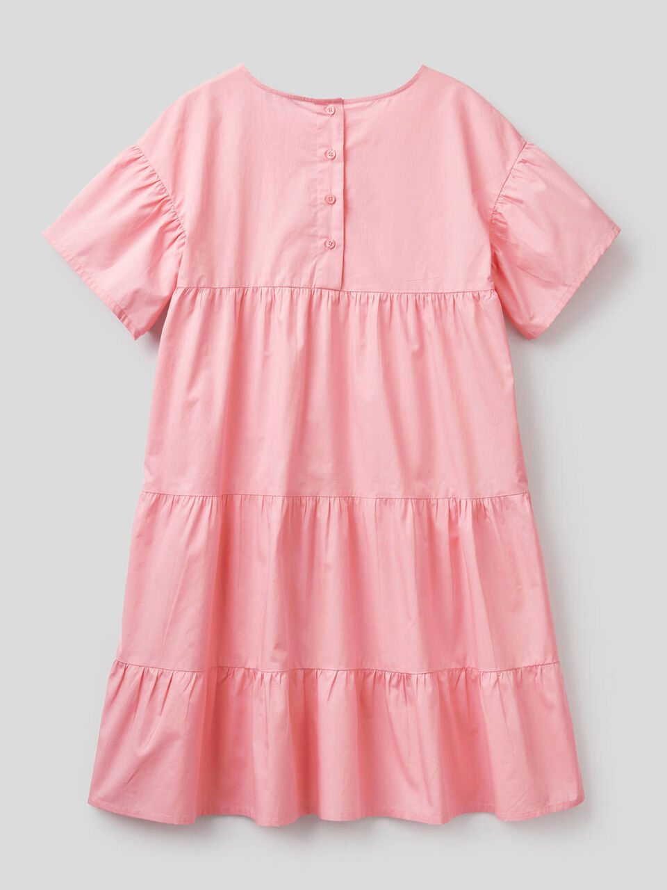 Loose dress with frills in 100% cotton image number 2