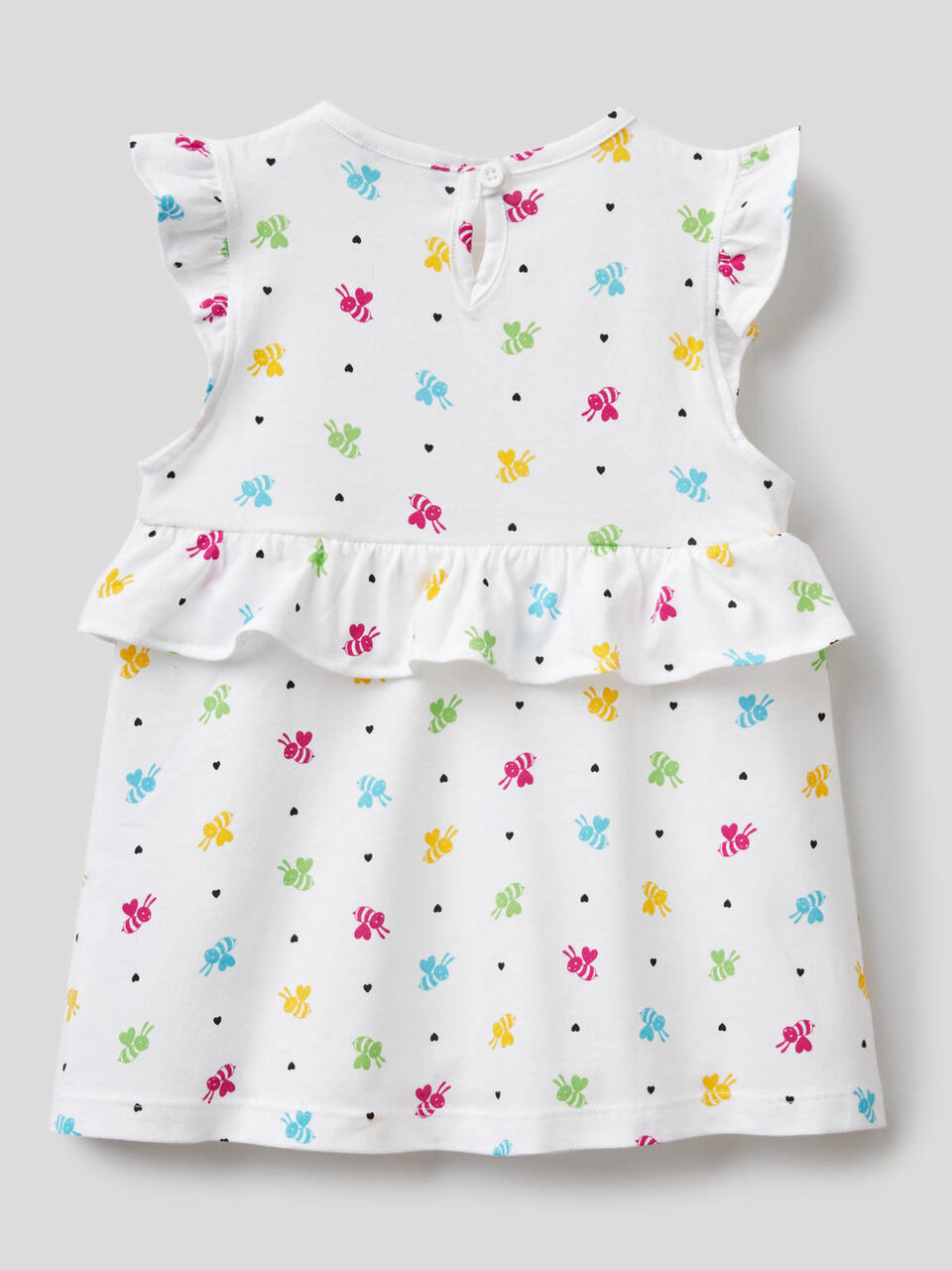 Dress in 100% cotton with frill image number 2