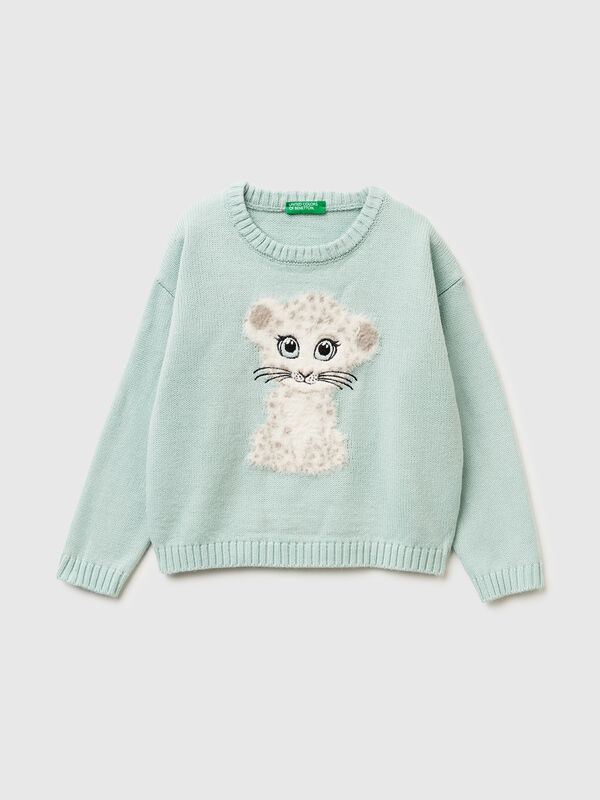 Sweater with furry inlay Junior Girl