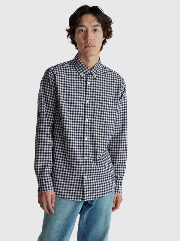 Flannel button-down shirt Men