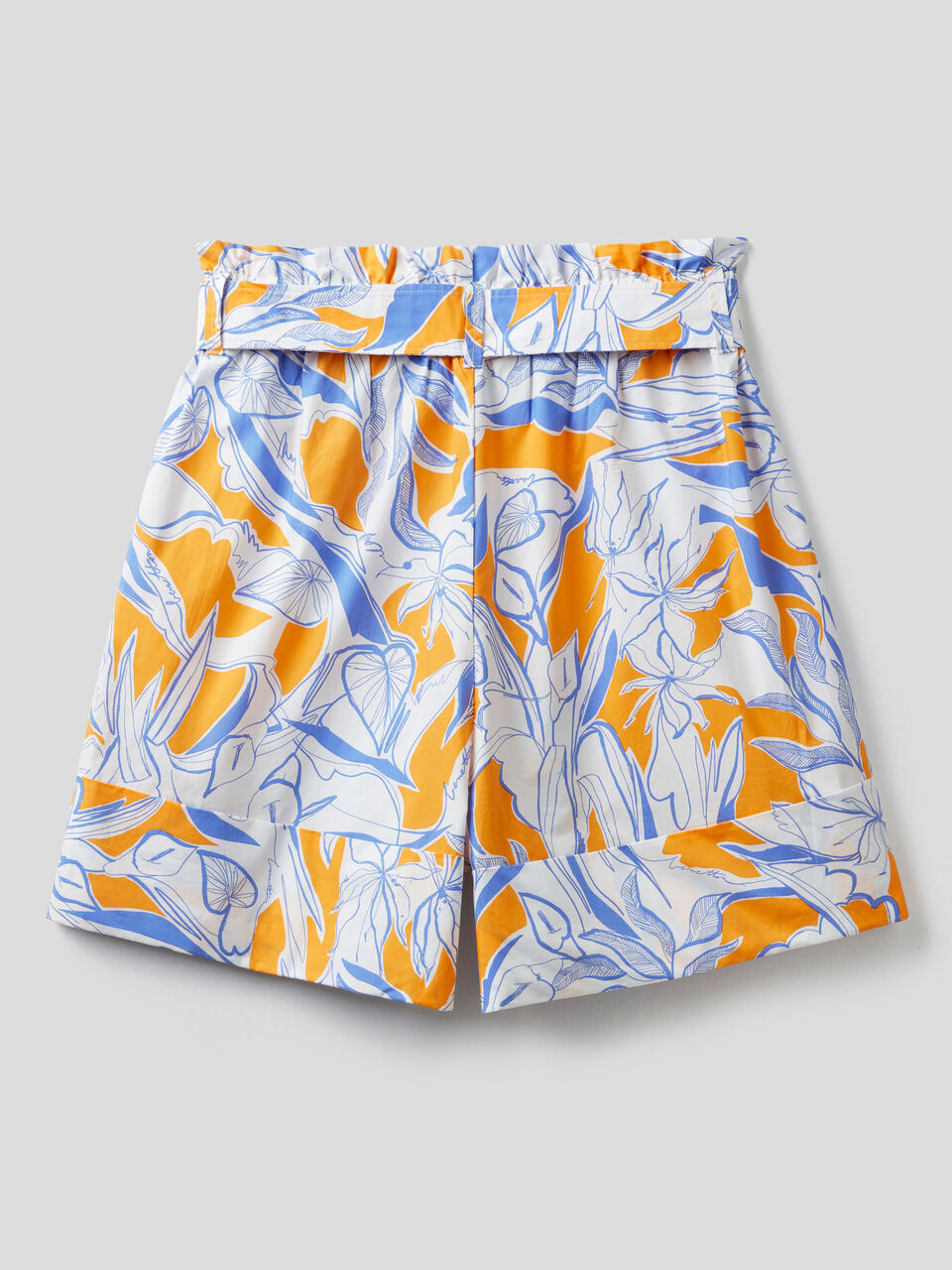 Printed high-waisted bermudas image number 2