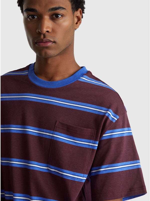 Striped t-shirt in pure cotton Men