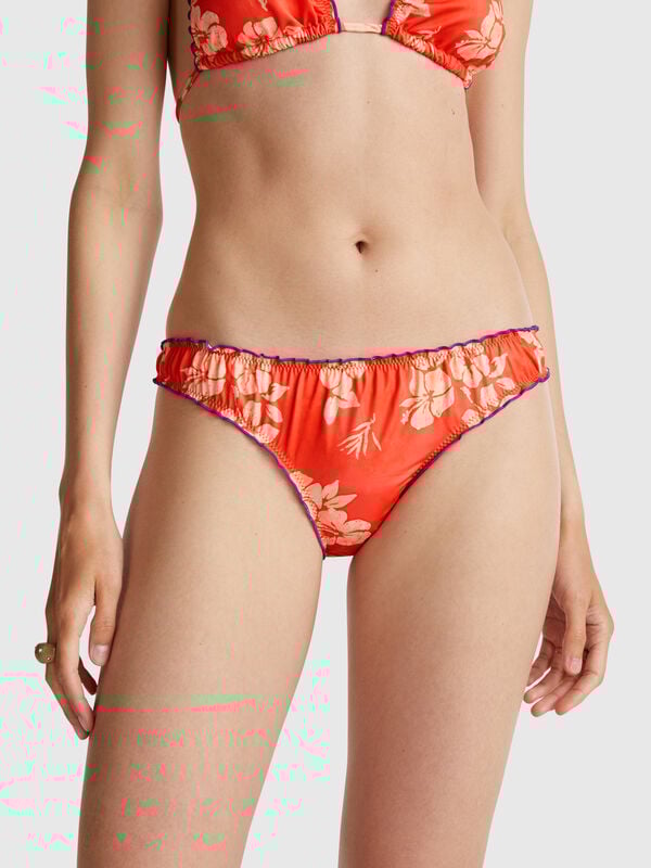 Swim bottoms with floral print Women