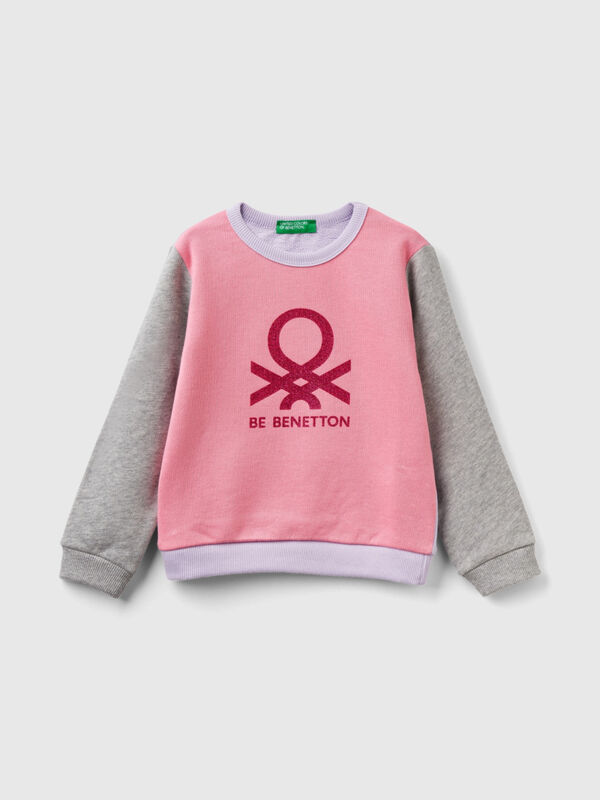 100% organic cotton sweatshirt with logo Junior Girl