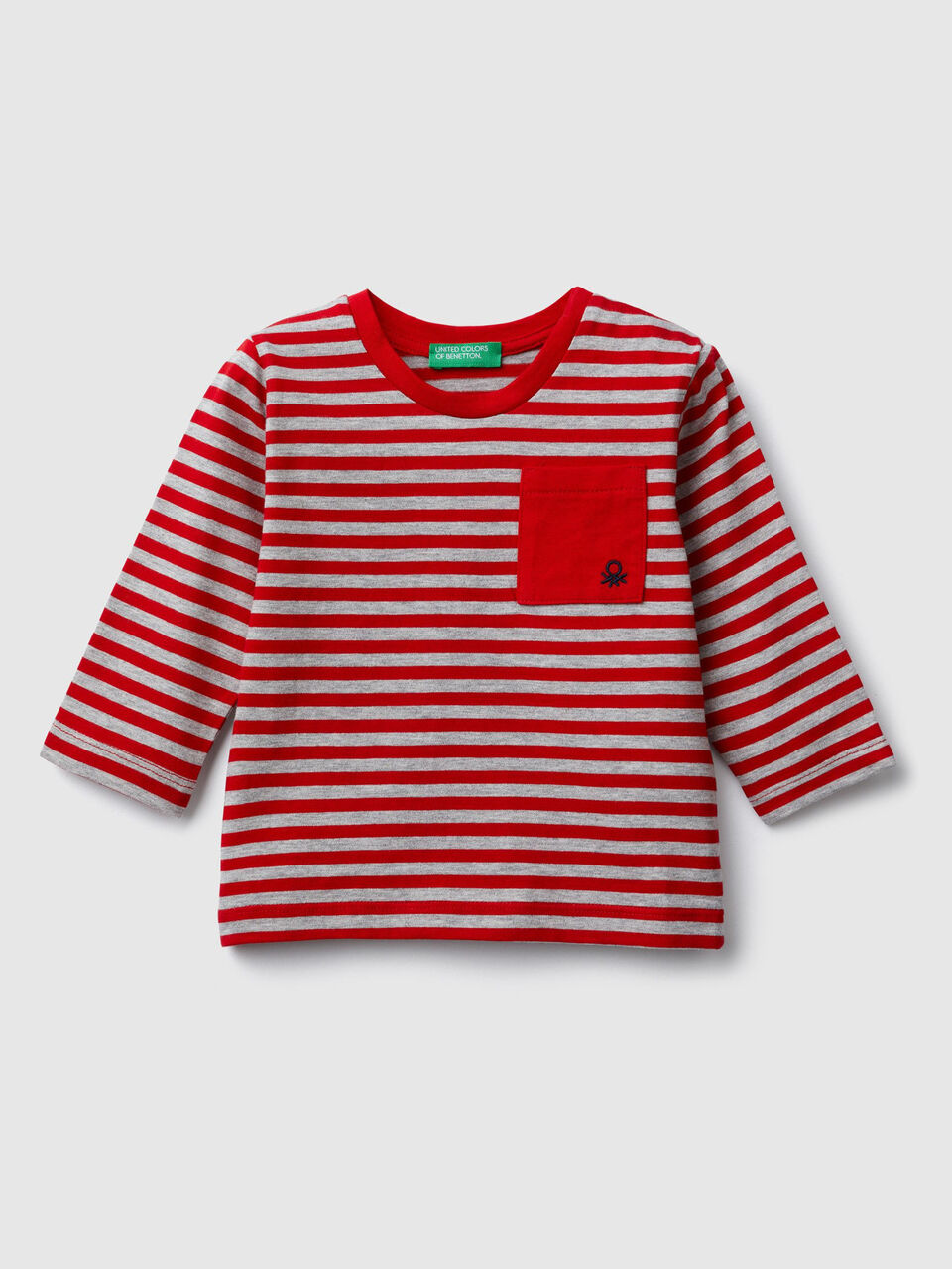 Striped t-shirt with pocket image number 1