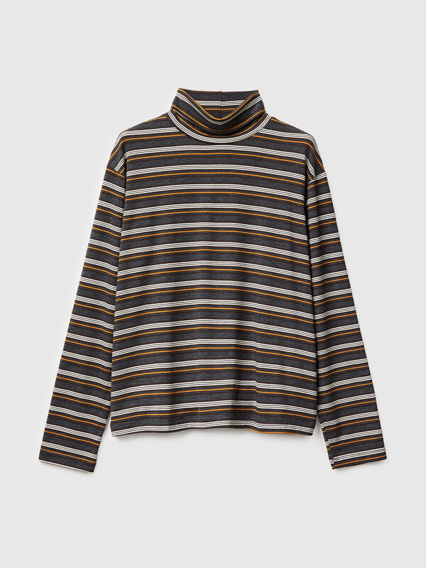 Striped turtleneck t-shirt Women