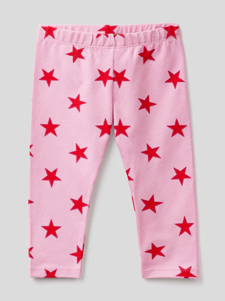 Printed leggings in stretch cotton image number 1