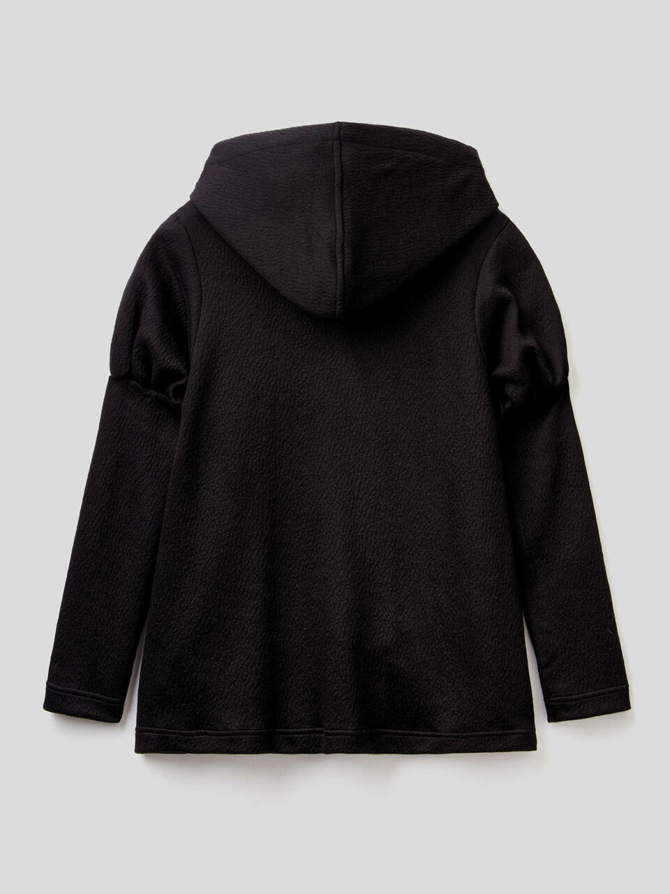 Sweatshirt with hood and ruffled sleeves image number 2
