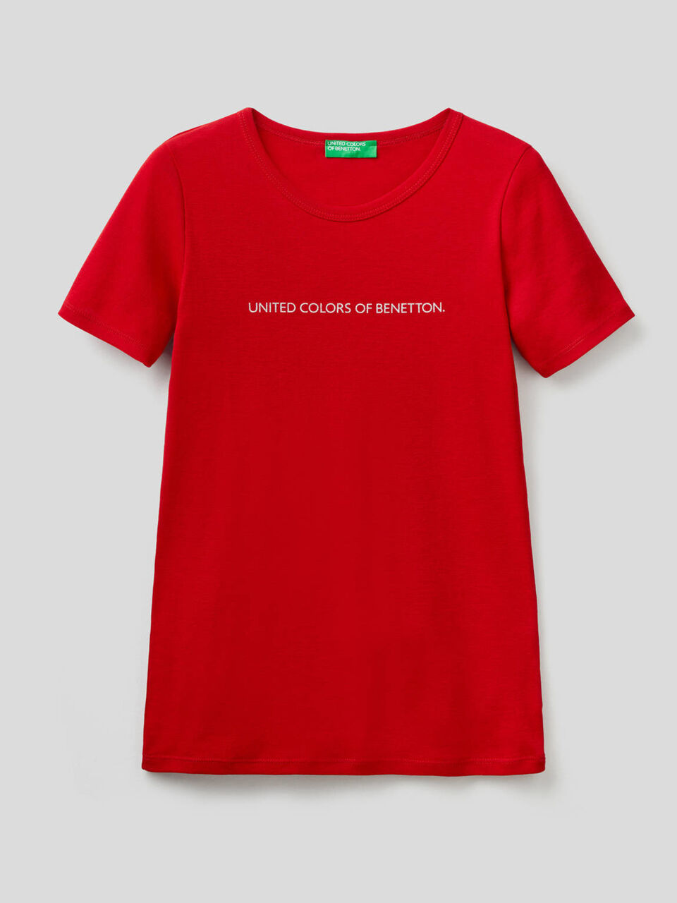 T-shirt in 100% cotton with glitter print logo image number 1