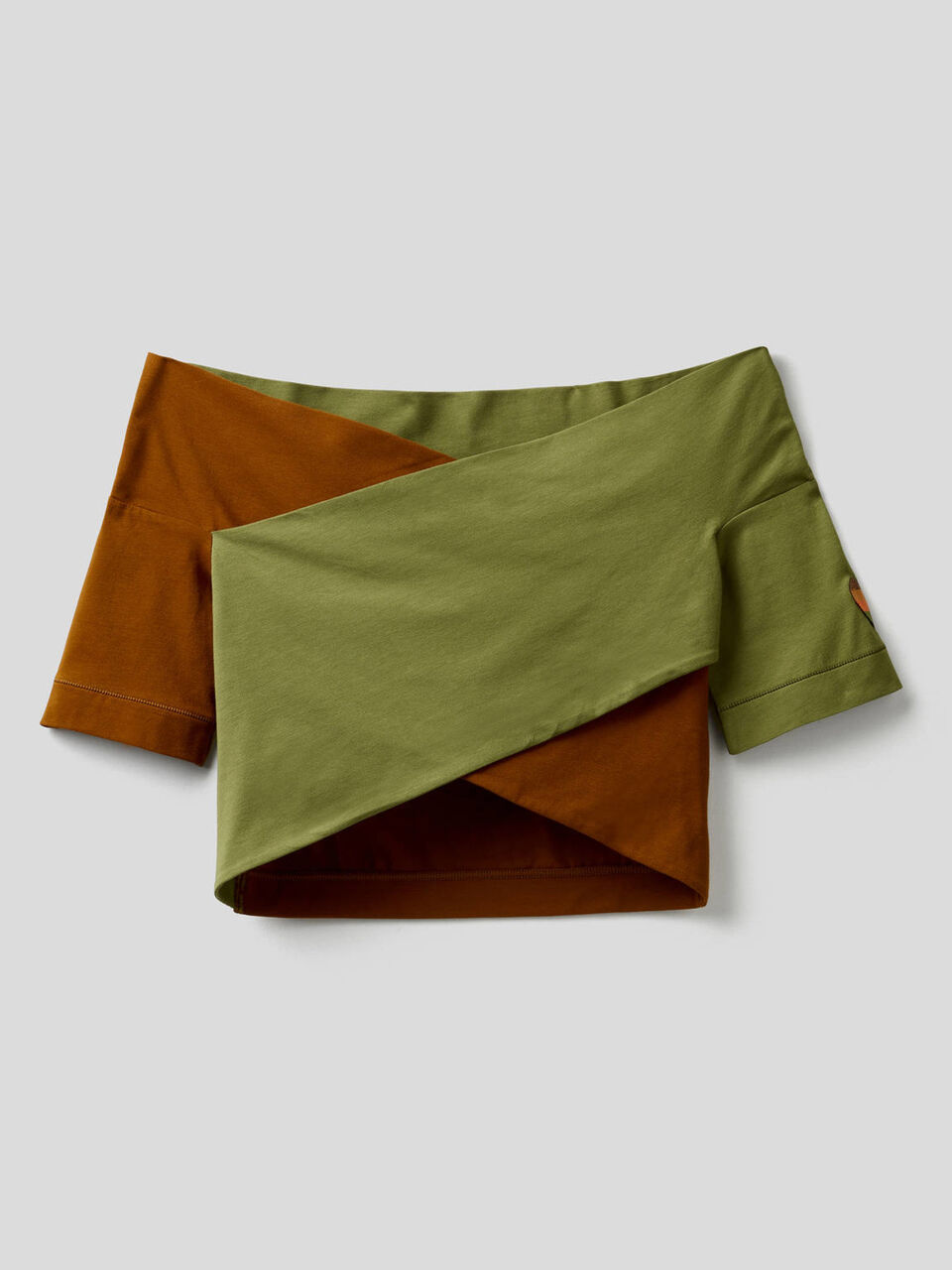Stretch cotton cropped dress Women image number 1