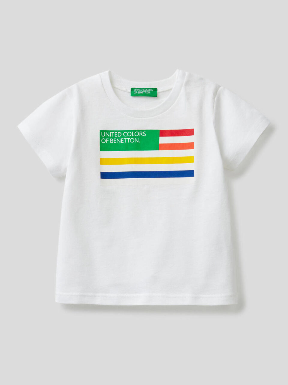 Organic cotton t-shirt with logo print image number 1