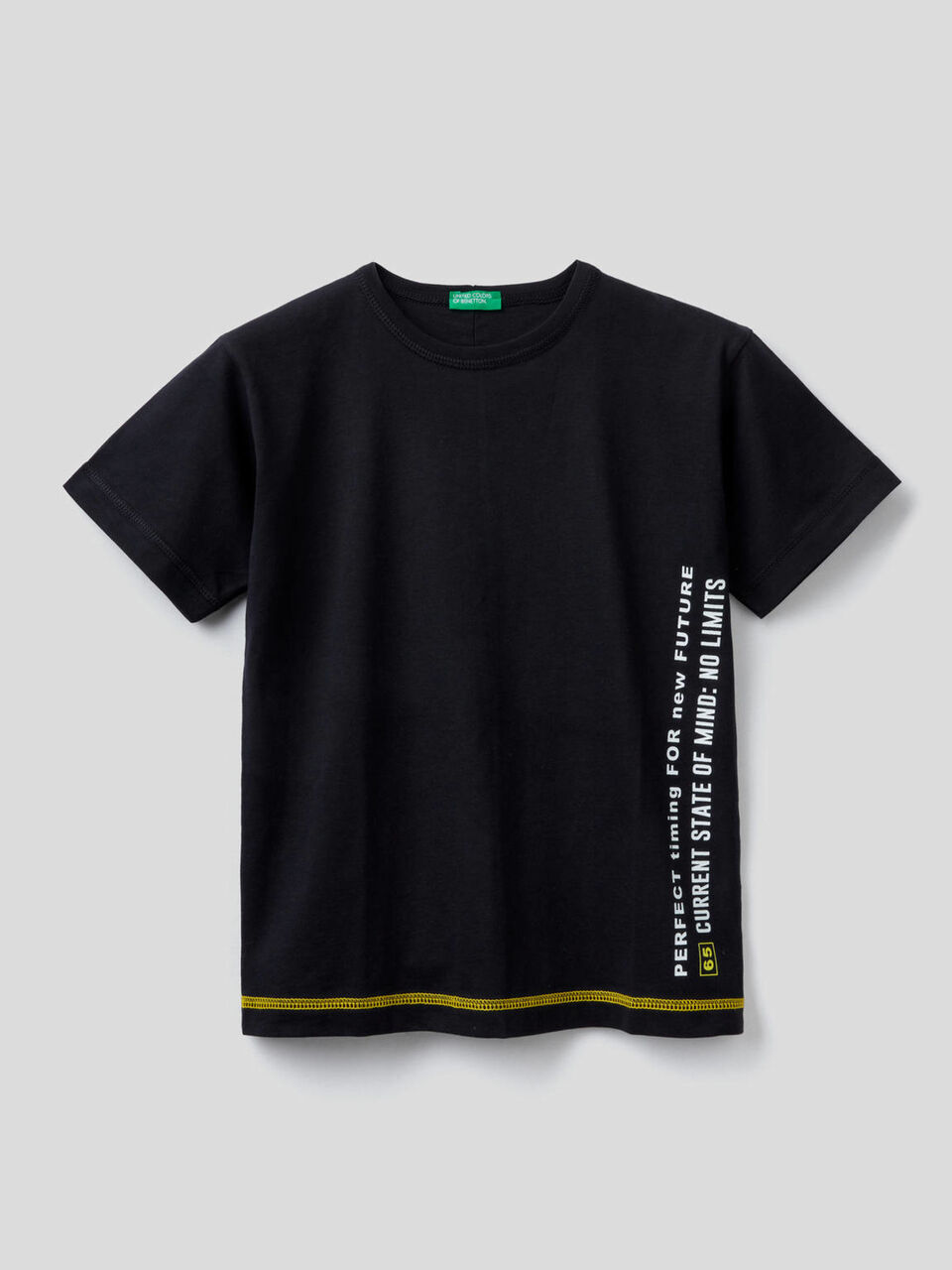Organic cotton t-shirt with slogan image number 1