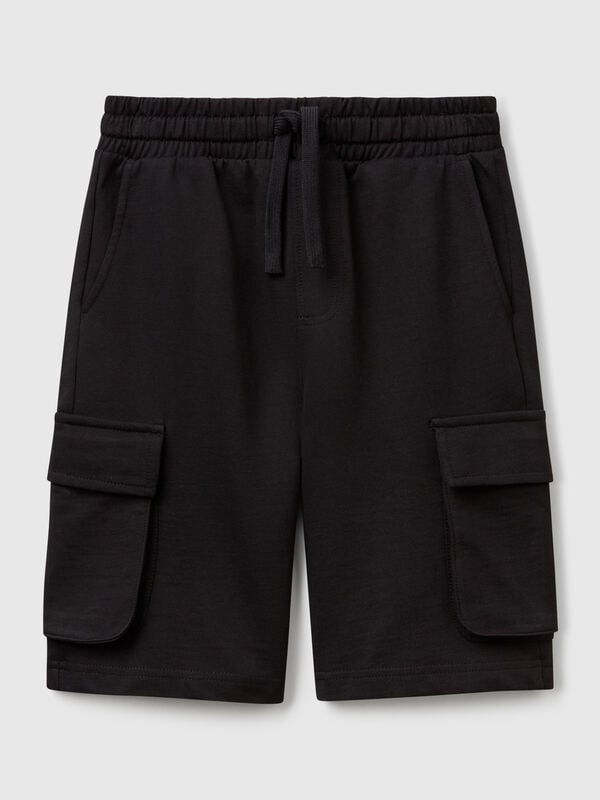 Cargo shorts in light sweat fabric Junior Boy
