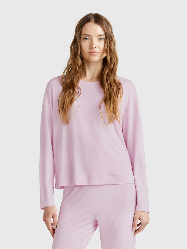 Long sleeve t-shirt in stretch Modal Women