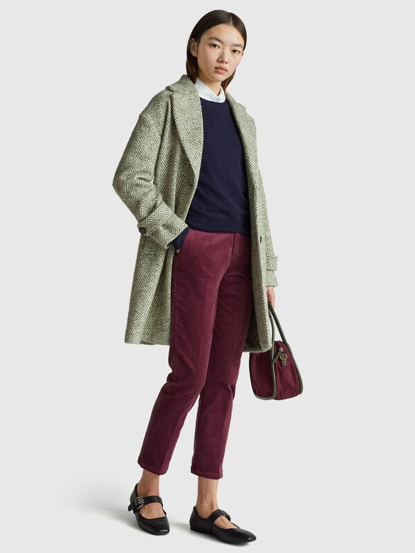 Stretch velvet chinos Women