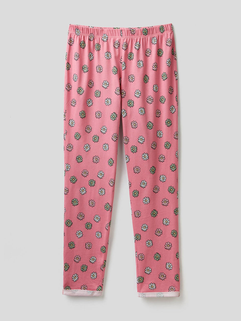 Long trousers with floral print image number 1