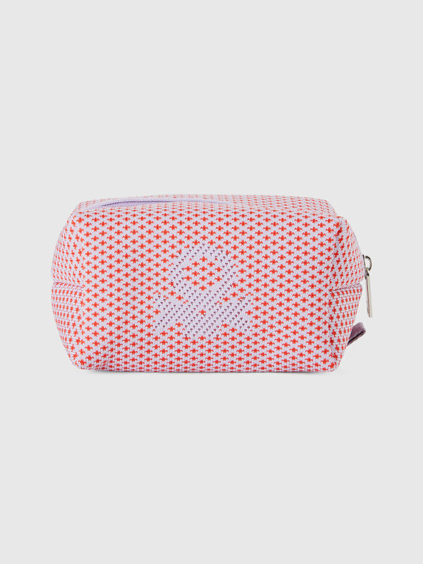 Red and pink jacquard beauty case Women