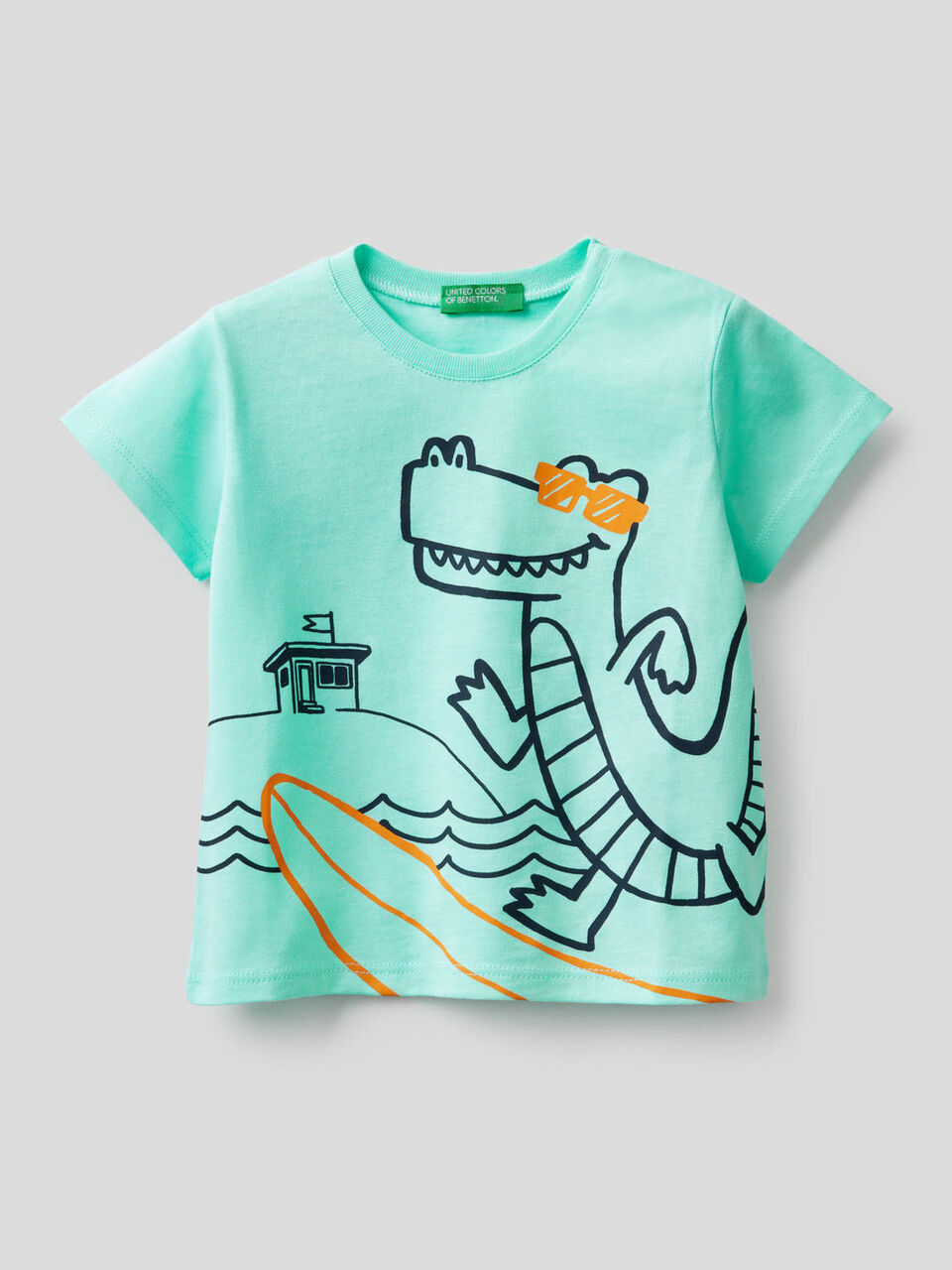 Pure cotton t-shirt with print image number 1