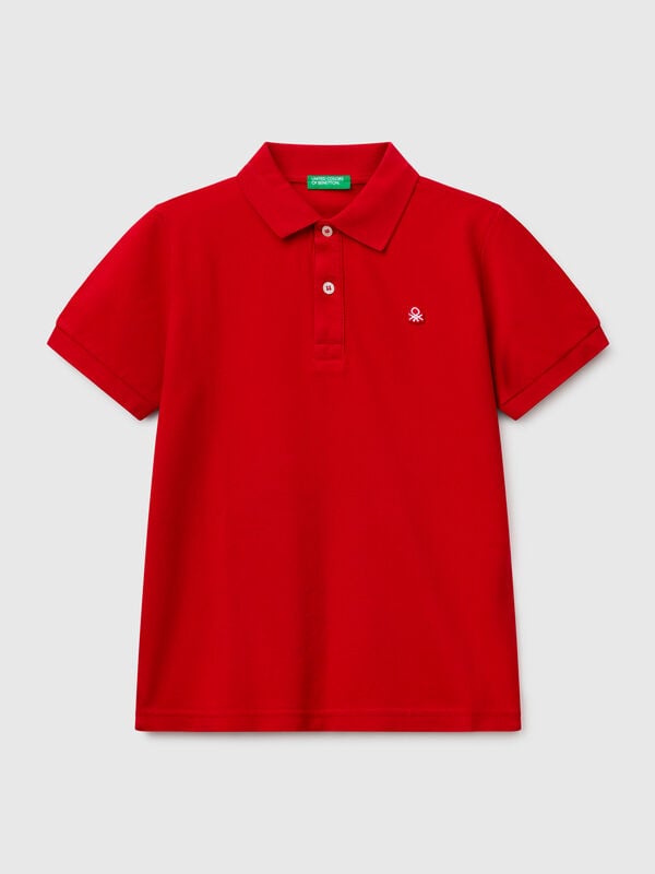 Slim fit polo in pure cotton Junior Boy