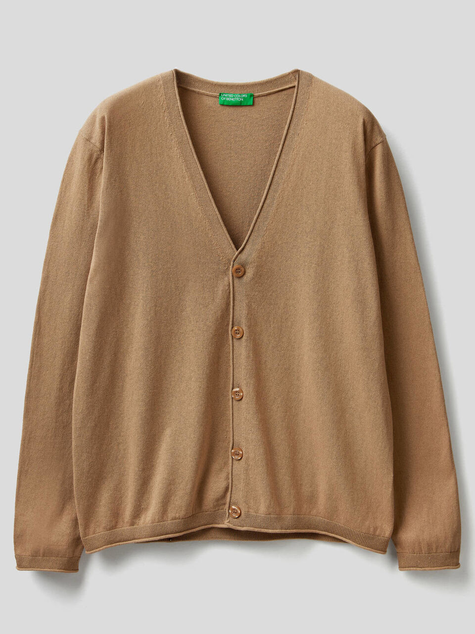 Cotton cardigan with V-neck image number 1