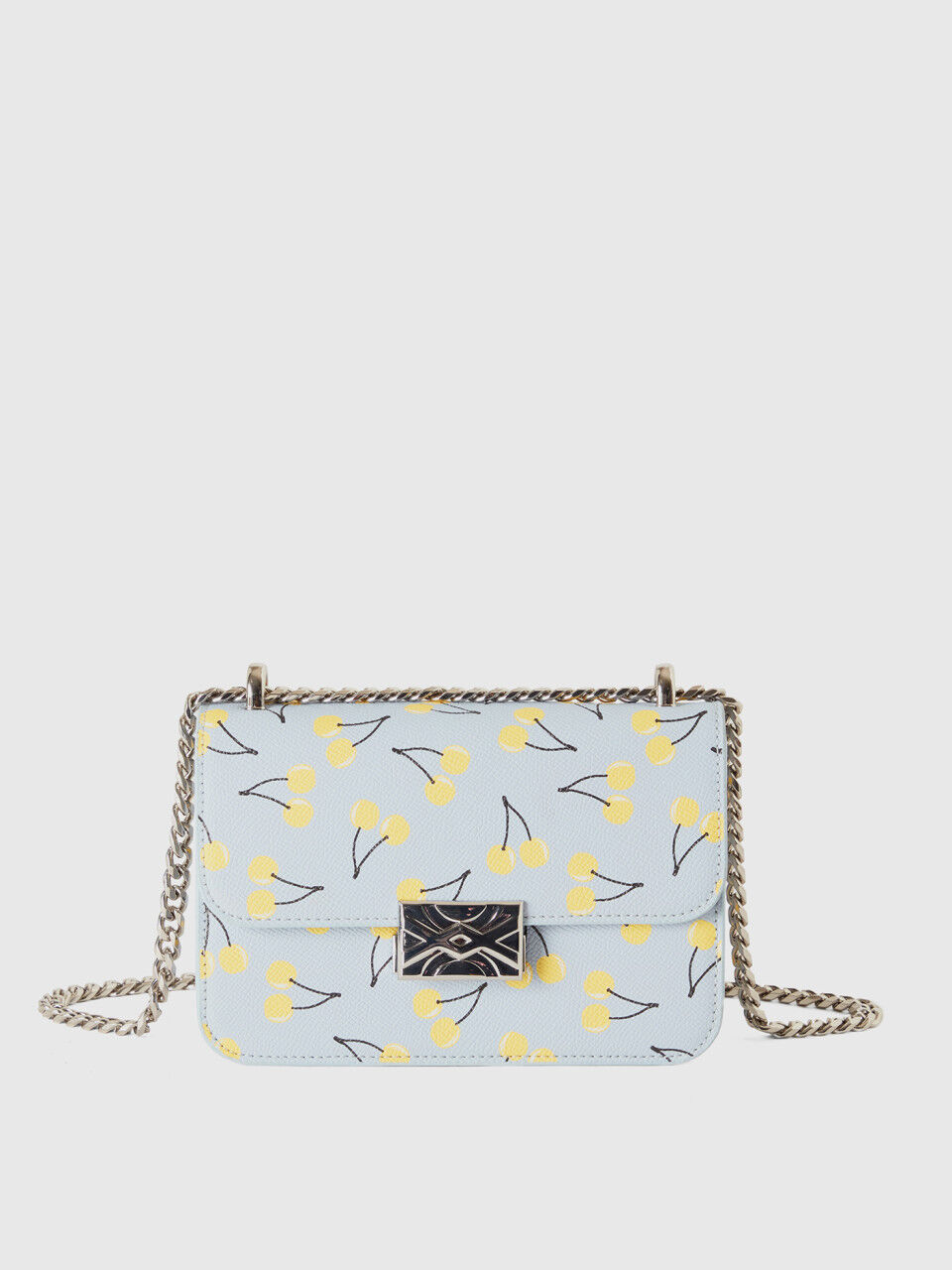 Small sky blue Be Bag with cherries