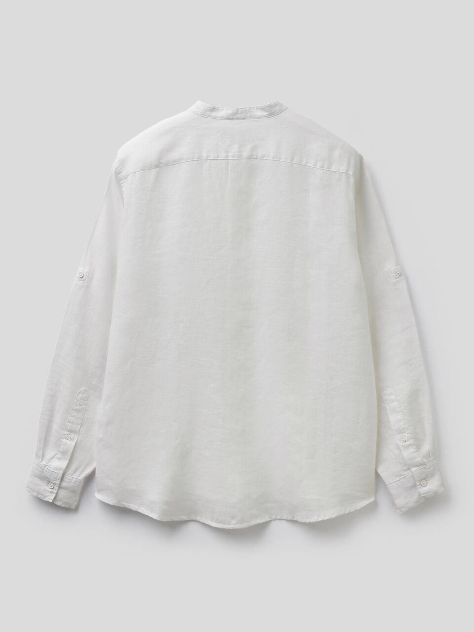 100% linen Mandarin collar shirt image number 2