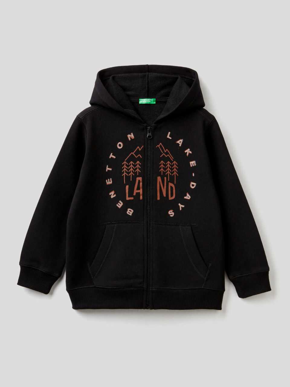 Zip-up printed hoodie image number 1