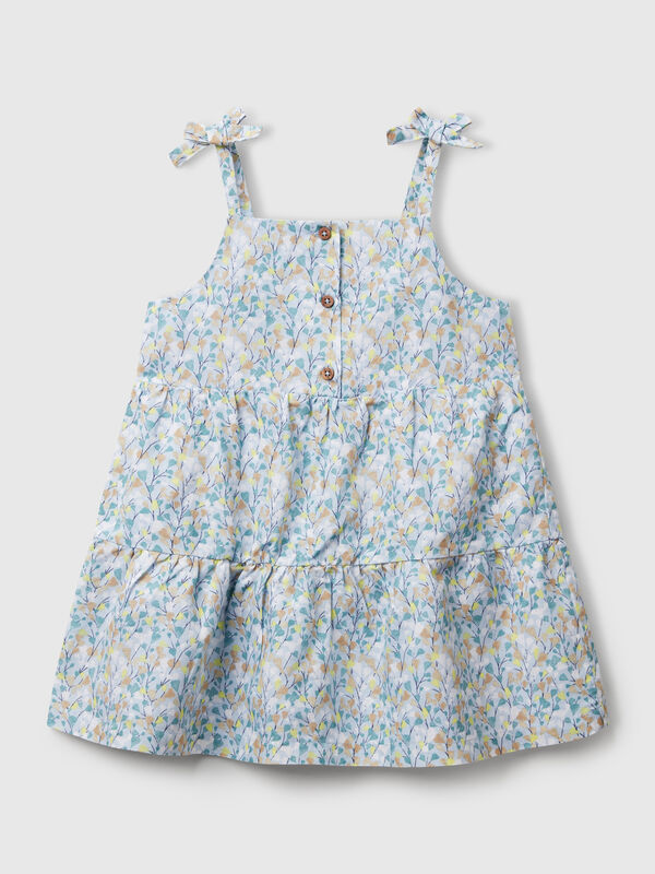 Flounced dress with flower print Junior Girl