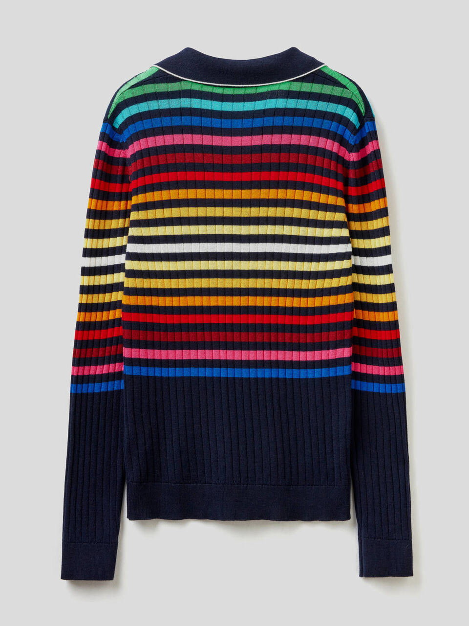 Multicolor polo in 100% cotton tricot image number 2